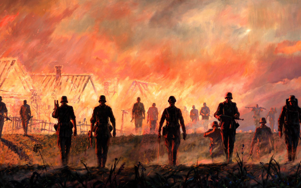 . : «22  1941 . » (, 2014 .). :  . : https://get.wallhere.com/photo/1920x1200-px-battle-drawing-fedyunin-fire-fv-germans-Invasion-military-soldiers-war-Wariors-1828415.jpg