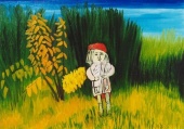 The girl wearing a red beret, 1997 Oil on canvas, 9770 cm