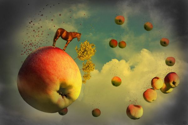 Иллюстрация. Автор: hwadim. Название: "Жизнь на планете Apple". Источник: imageserver.ru