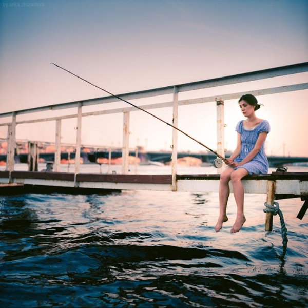 Иллюстрация. Название: "Рыбалка". Автор: Anka Zhuravleva. Источник: http://www.photosight.ru/photos/3896512/