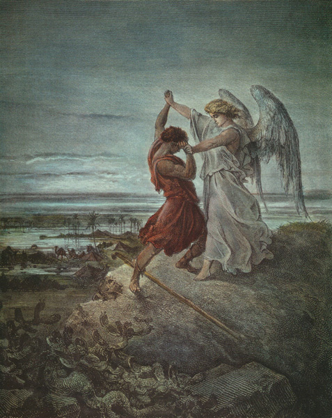 . : «   » (1855). :  . : http://allpainters.ru/dore-gjustav/8288-borba-iakova-s-angelom-gyustav-  dore.html