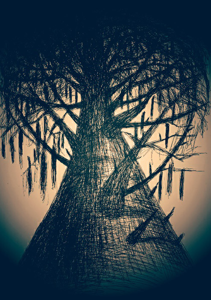 Иллюстрация. Название: «Дерево Иуды». Автор: Саша Николаенко. Источник: http://newlit.ru/