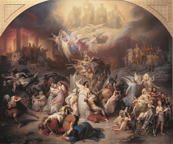 . : «  » (1846 .). :    (1805–1874). : https://commons.wikimedia.org/wiki/File:Kaulbach_Zerstoerung_Jerusalems_durch_Titus.jpg?uselang=ru