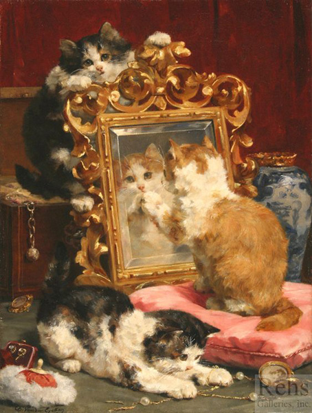     (Charles Van Den Eycken,  , 1859-1923 .).  . : https://rehs.com/Charles_H_Van_den_Eycken_Cats_at_Play_1959.html