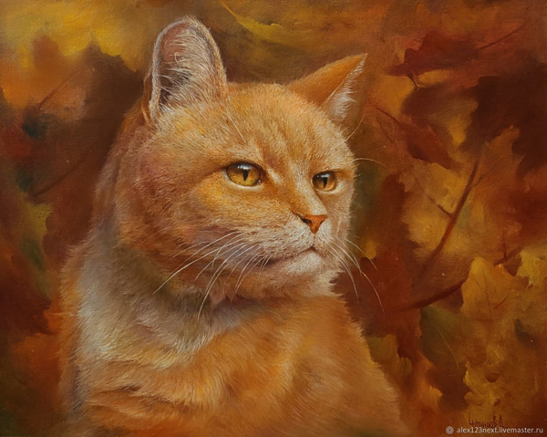 �����������. �����: ������� ��������. ��������: &laquo;����� ���&raquo;. ��������: https://www.livemaster.ru/item/53291712-kartiny-i-panno-kartina-maslom-ryzhij-kot