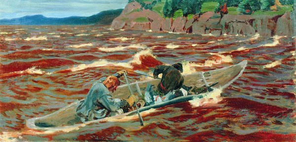 Рылов. В лодке (Смельчаки). 1914.