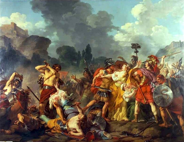 Венсан. Битва римлян с сабинянами, прерванная сабинянками. 1781.