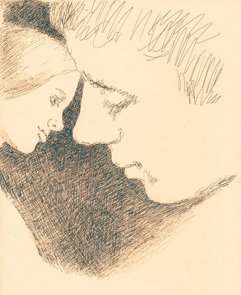 Иллюстрация. Название: «Две полурыбки». Автор: Саша Николаенко. Источник: http://newlit.ru/
