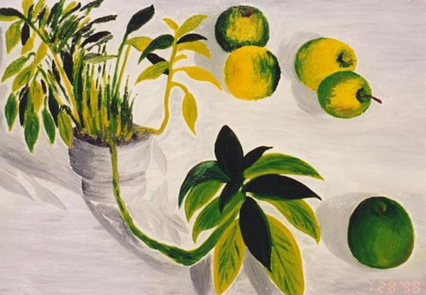 Green apples, 1998  Oil on canvas, 9770 cm