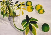 Green apples, 1998  Oil on canvas, 97х70 cm