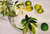 Green apples, 1998  Oil on canvas, 9770 cm