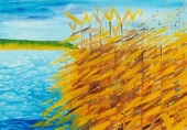 Stick of cane,  1998   Oil on canvas, 9770 cm