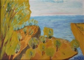 The landscape with a stone, 2005 Oil on canvas, 50  70