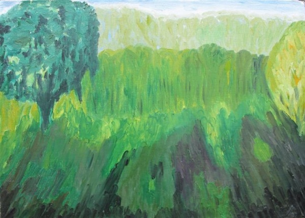 Trees covered by the sun, 2005  Oil on canvas,  5070 cm