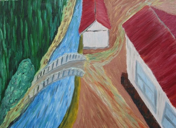 Mountain river, 2006  Oil on canvas, 50 70 cm