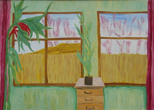 On a summer residence, 2005  Oil on canvas, 97  70 cm