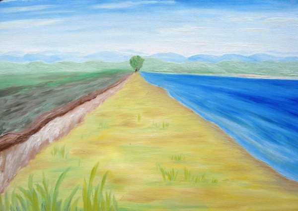 Lonely tree, 2007  Oil on canvas,  5070 cm