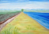 Lonely tree, 2007  Oil on canvas,  5070 cm 