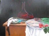 Still-life with a wild duck,  2007  Oil on canvas, 5070 cm