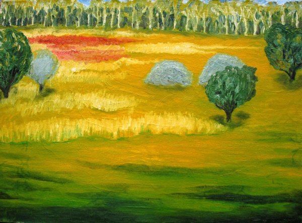 Flowering of a grass, 2005   Oil on canvas, 5070 cm